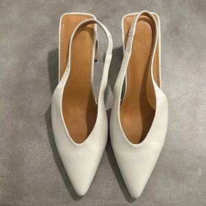 JAGGAR The Label Bone White Pointed Toe Slingback